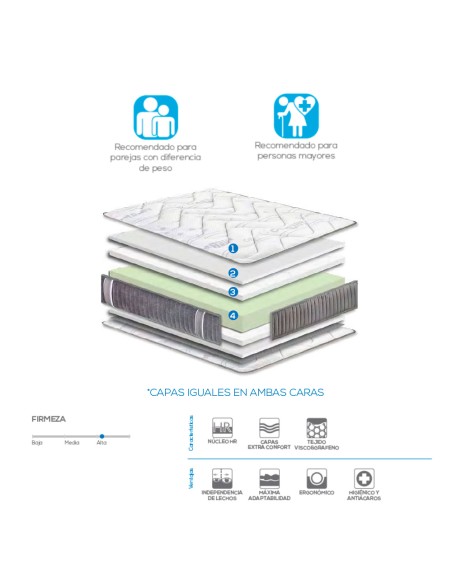 COLCHÓN VISCOPLEX MAXI D70